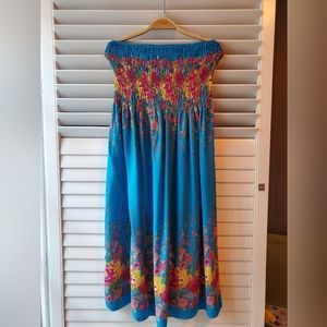 Women Lady Boho Sleeveless Floral Long Maxi Summer Beach Dress Sundress